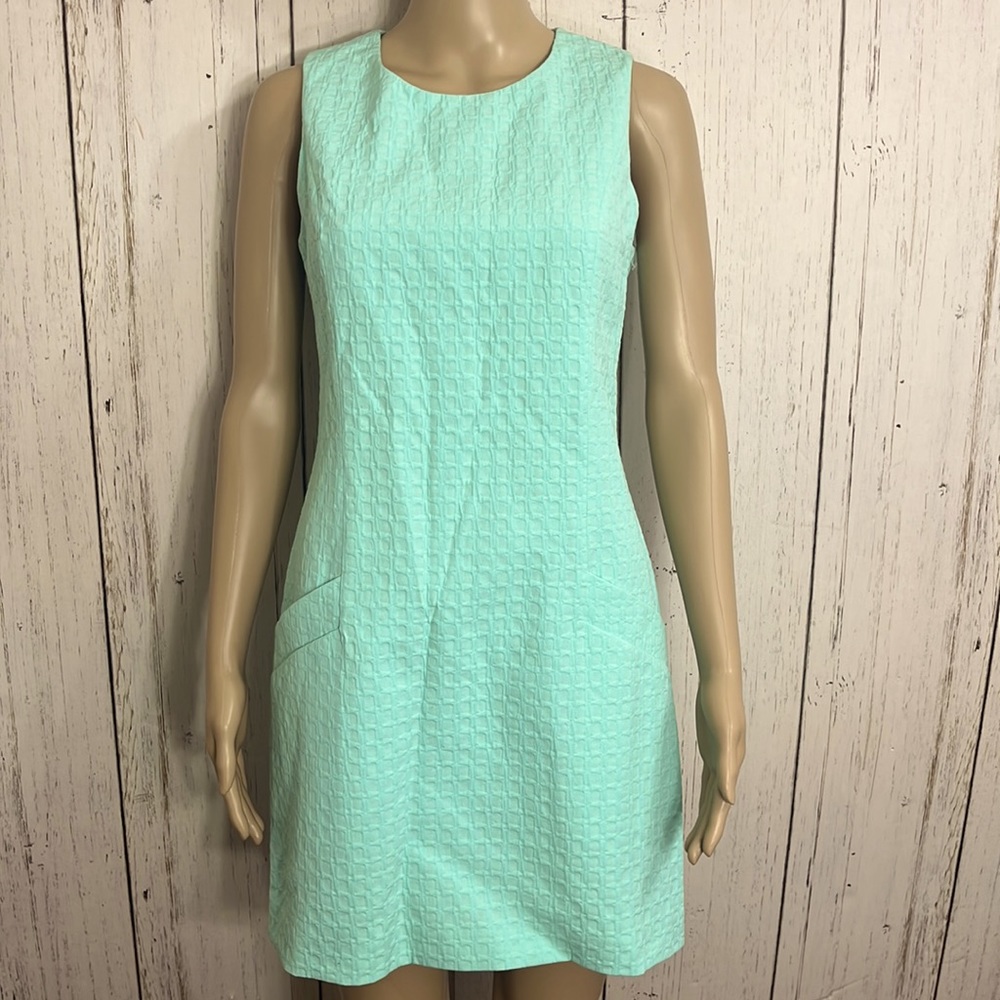 Southern Tide Sheath Seafoam Green Sleeveless Dress With Front Pockets Size 0